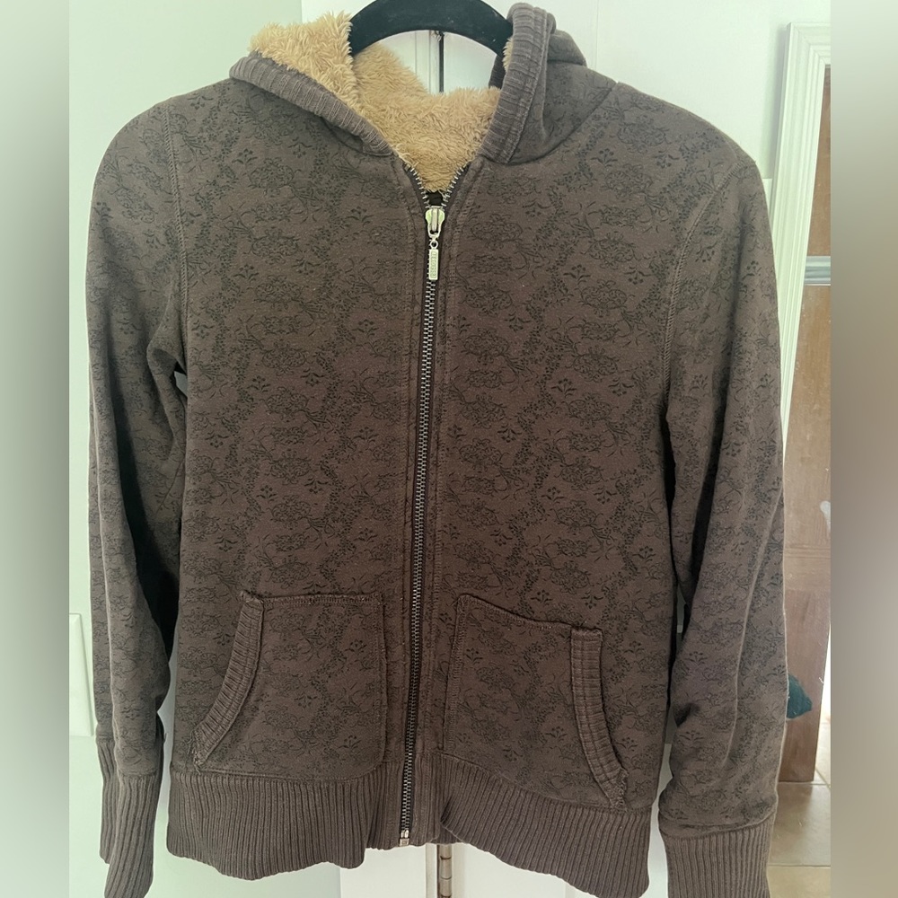 Brown fur Aeropostale zip up jacket
